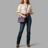 American Darling Western Small Cross Body Suede Genuine Leather Handbag Purse | Wallet Bag For Women