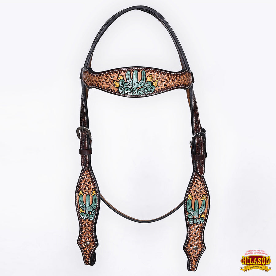 HILASON Western Horse Headstall Breast Collar Set American Leather | Tack for Horses