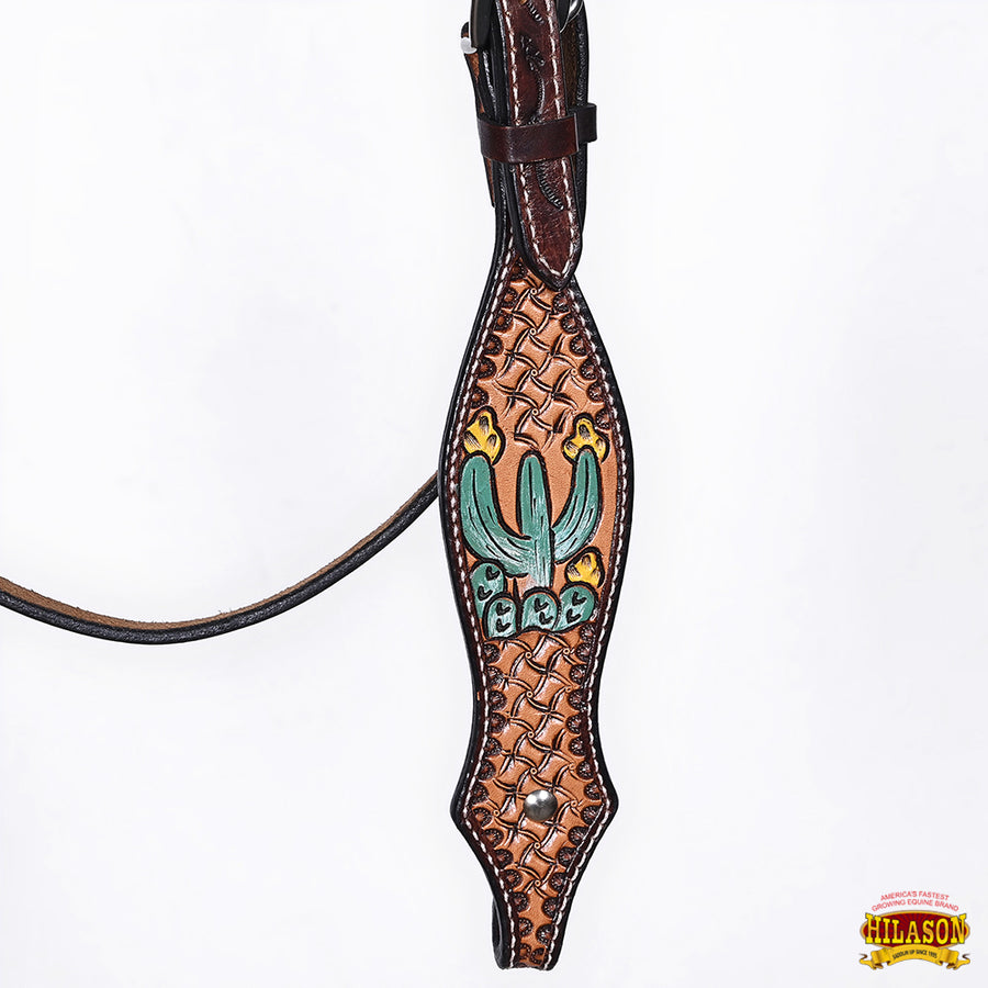 HILASON Western Horse Headstall Breast Collar Set American Leather | Tack for Horses