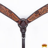 HILASON Western Horse Hand Carved American Leather Breast Collar Headstall