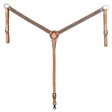 HILASON Western Horse Hand Carved American Leather Breast Collar Tack - Uhorse