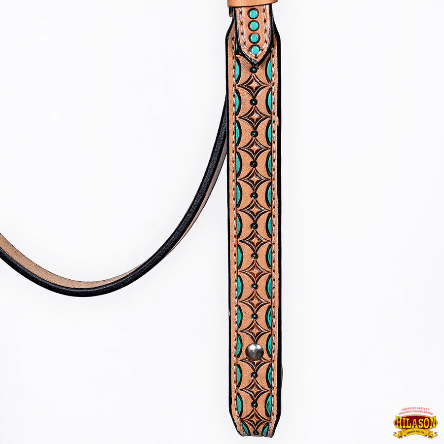 HILASON Western Horse Headstall Breast Collar Set American Leather | Tack for Horses