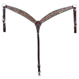 HILASON Western Horse Hand Carved American Leather Breast Collar Headstall - Uhorse