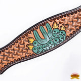 HILASON Western Horse Hand Carved American Leather Breast Collar Headstall