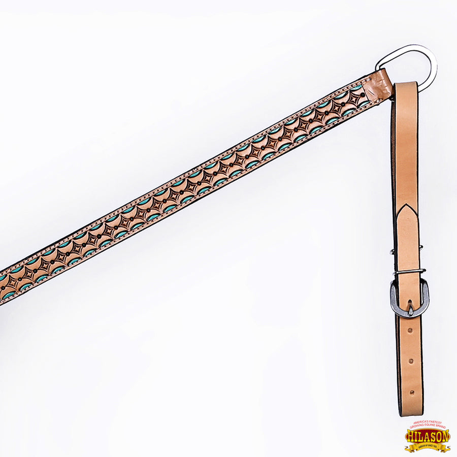 HILASON Western Horse Headstall & Breast Collar American Leather Floral Carving