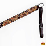 HILASON Western Horse Headstall Breast Collar Set American Leather Floral Carving | Tack for Horses