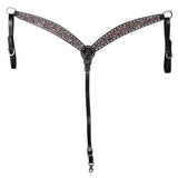 HILASON Western Horse Headstall & Breast Collar American Leather Hand Carving