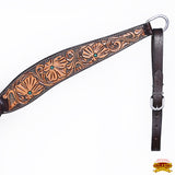 HILASON Western Horse Hand Carved American Leather Breast Collar Headstall