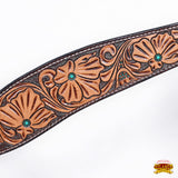 HILASON Western Horse Hand Carved American Leather Breast Collar Headstall