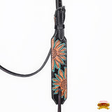 HILASON Western Horse Headstall & Breast Collar American Leather Floral Carving