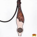 HILASON Western Horse Headstall & Breast Collar American Leather Floral Carving