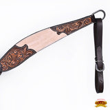 HILASON Western Horse Headstall & Breast Collar American Leather Floral Carving