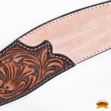 HILASON Western Horse Headstall & Breast Collar American Leather Floral Carving
