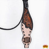 HILASON Western Horse Headstall & Breast Collar American Leather Floral Carving