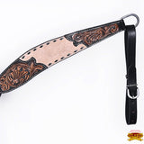 HILASON Western Horse Headstall & Breast Collar American Leather Floral Carving