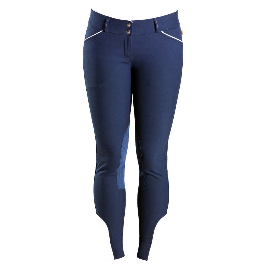 DEVON AIRE Signature Woven Show Breech Stretchy Navy - Uhorse