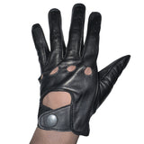 HILASON Genuine Leather Men's Driving Show Left Hand Glove Black