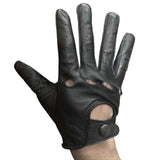 HILASON Genuine Leather Men's Driving Show Right Hand Glove Black