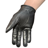 HILASON Genuine Leather Men's Driving Show Right Hand Glove Black