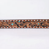 American Darling Floral Hand Carved Men & Women Genuine American Leather Belt Brown Gorgeous Hand Painted & Tooled