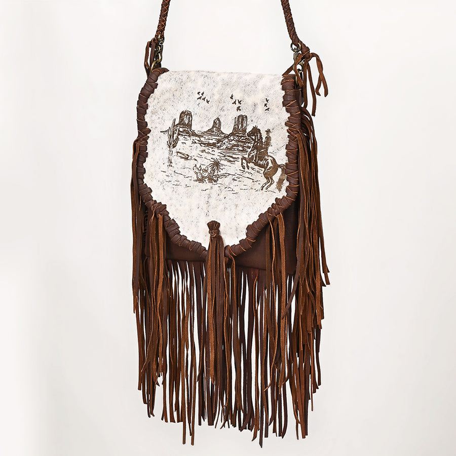 American Darling Messenger Hair On Genuine Leather Western Women Bag Handbag Purse | for Cute - Uhorse