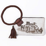 American Darling Clutch Hair-On  Genuine Leather Women Bag Western Handbag Purse