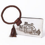 American Darling Clutch Hair-On  Genuine Leather Women Bag Western Handbag Purse