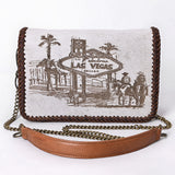 American Darling Clutch Hair-On  Genuine Leather Women Bag Western Handbag Purse