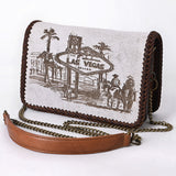 American Darling Clutch Hair-On  Genuine Leather Women Bag Western Handbag Purse