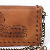 American Darling Organiser Hair-On Hand Tooled Genuine Leather Women Bag Western Handbag Purse