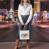 American Darling Tote Hair on Genuine Leather Western Women Bag Handbag Purse | Travel Bags College Casual