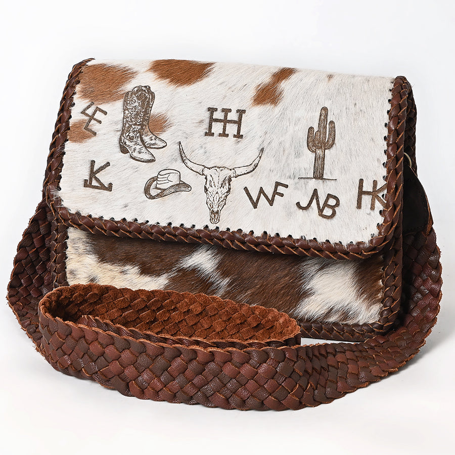 American Darling Cross BodyHair on Genuine Leather Western Women Bag Handbag Purse | Purses for Cute - Uhorse