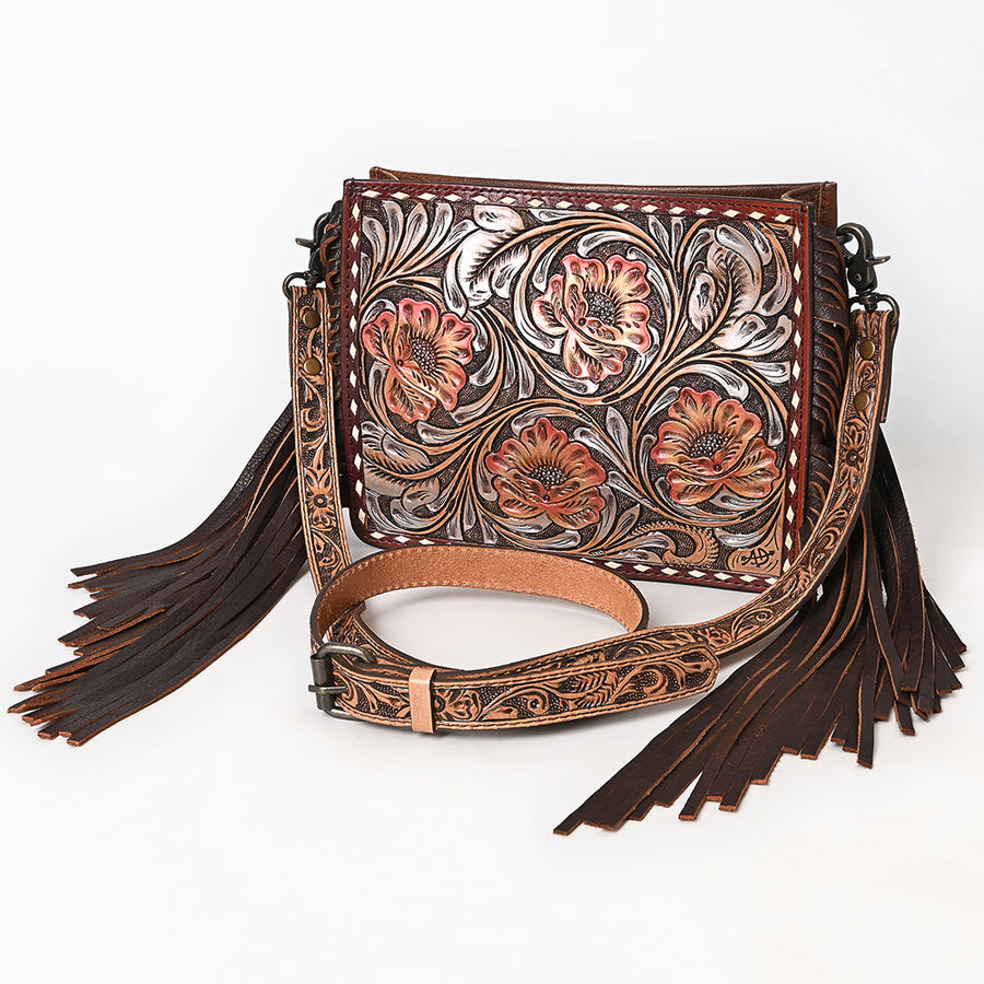 American Darling Hand Tooled Leather Messenger Bag - Uhorse
