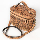 American Darling Jewelry Case Hand Tooled Genuine Western Leather Women Bag Handbag Purse