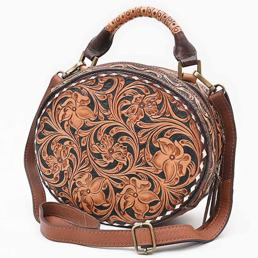 American Darling Handcrafted Hand Tooled Leather Western Canteen Bag - Uhorse