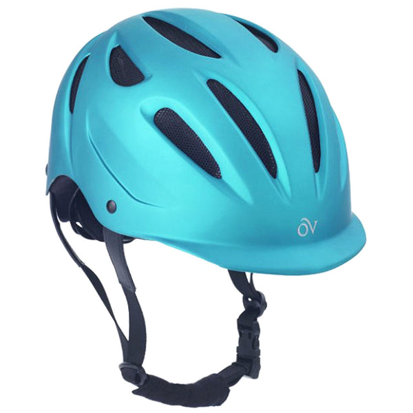 Ovation Horse Riding Metallic Schooler Lightweight Helmets Teal - Uhorse