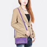 American Darling Western Small Cross Body Genuine Leather Handbag Purse Wallet Bag For Women Girls