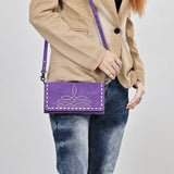 American Darling Western Small Cross Body Genuine Leather Handbag Purse Wallet Bag For Women Girls