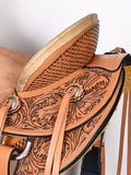 16 In Hilason Western Horse Saddle American Genuine Leather Wade Ranch Roping Tan