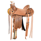 16 In Hilason Western Horse Saddle American Genuine Leather Wade Ranch Roping Tan