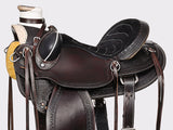 16 In Hilason Western Horse Saddle American Genuine Leather Wade Ranch Roping Tack Set Dark Brown