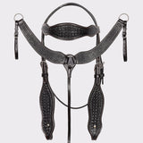 16 In Hilason Western Horse Saddle American Genuine Leather Wade Ranch Roping Tack Set Dark Brown