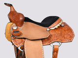 16 In COMFYTACK Western Horse Barrel Racing Trail Pleasure Genuine Leather Saddle Tan