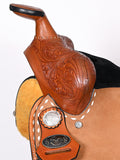 16 In COMFYTACK Western Horse Barrel Racing Trail Pleasure Genuine Leather Saddle Tan