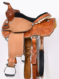 16 In COMFYTACK Western Horse Barrel Racing Trail Pleasure Genuine Leather Saddle Tan