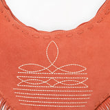 American Darling Small Crossbody Suede Genuine Leather Women Bag W.