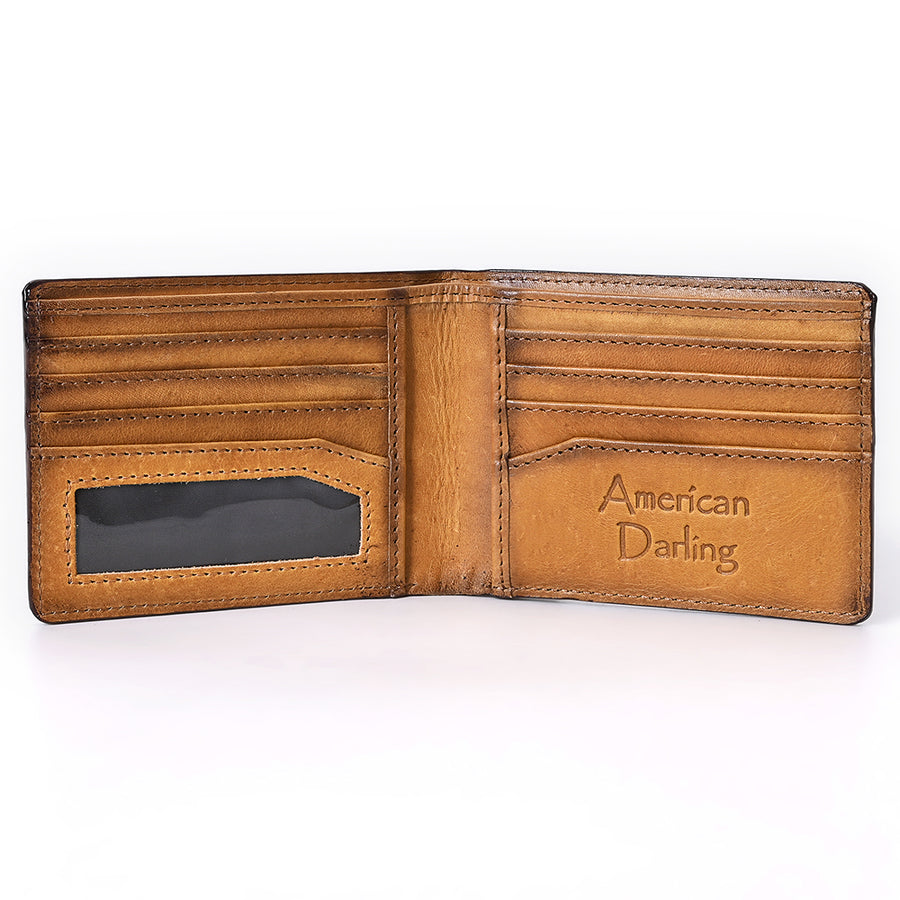 American Darling Wallet Genuine Leather Bifold For Men & Women Unisex Purse