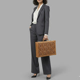 American Darling Jewelry Case Hand Tooled Genuine Leather Women's Bag Western Handbag Purse |Briefcase