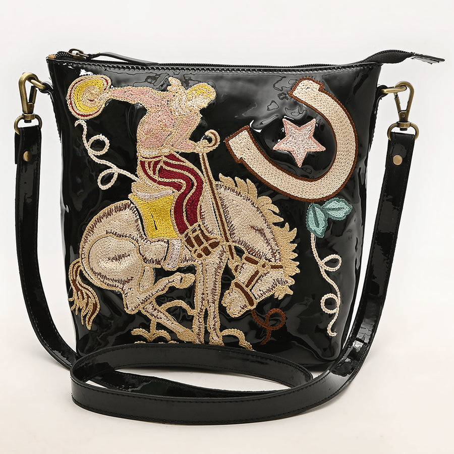 American Darling Genuine Leather Cross body Bag Handcrafted Embroidery Eco-Friendly Vegetable Tanned Full Grain Leather