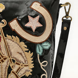 American Darling Genuine Leather Cross body Bag Handcrafted Embroidery Eco-Friendly Vegetable Tanned Full Grain Leather